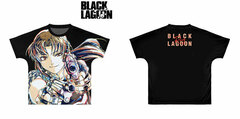 Black Lagoon Revy Ani-Art Full Graphic T-shirt Unisex L