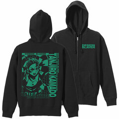 Demon Slayer: Kimetsu no Yaiba Tanjiro Kamado Zip Hoodie /BLACK-M