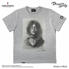 Demon's Souls x TORCH TORCH / T-shirt Collection: Maiden in Black Heather Gray S Size
