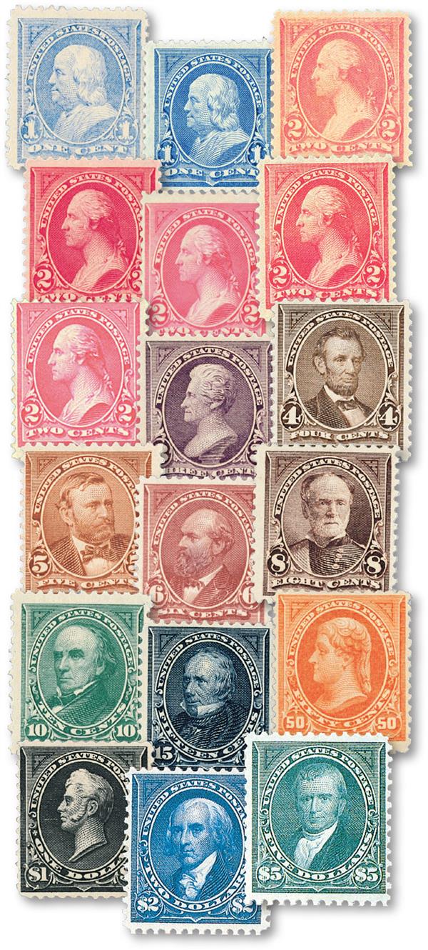 #246-63 – Complete Set, 1894 Bureau Issues, unwatermarked