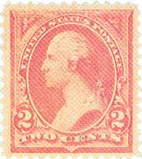 #248 – 1894 2c Washington, pink, unwatermarked, type I