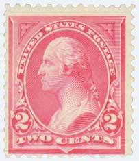#250 – 1894 2c Washington, carmine, unwatermarked, type I