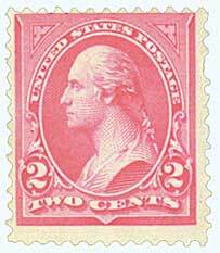 #252 – 1894 2c Washington, carmine, unwatermarked, type III