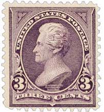 #253 – 1894 3c Jackson, purple, unwatermarked