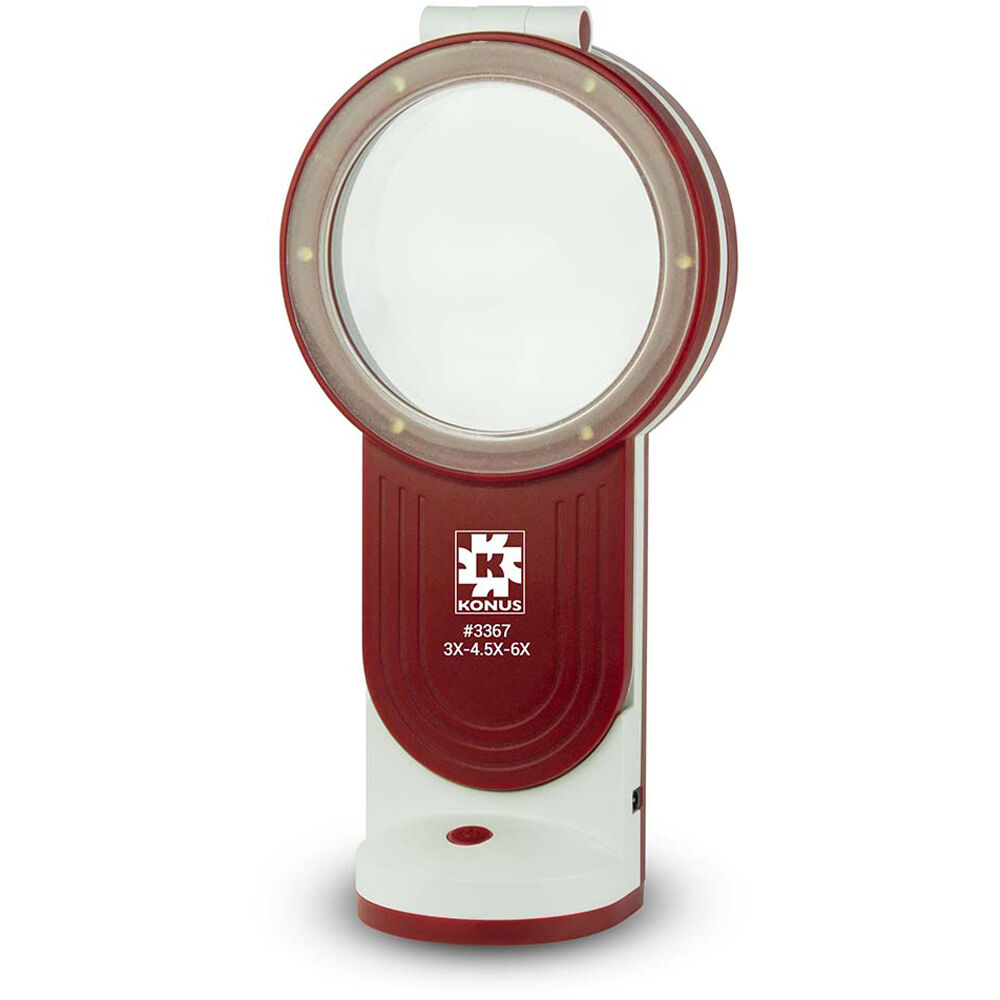 Konus Flexo-75 3x/4.5x/6x Tabletop Magnifier with LED Light