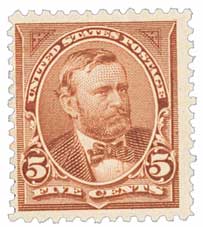 #255 – 1894 5c Grant, unwatermarked