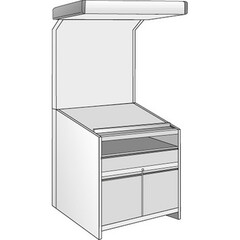 Just Normlicht Color proofStation Viewing Station for 0B Formats (1 Shelf, 1 Drawer, 1 Door-Set)