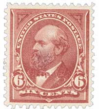 #256 – 1894 6c Garfield, unwatermarked
