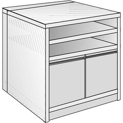 Just Normlicht System Cabinet 0B 15/4 (19.7 x 27.6