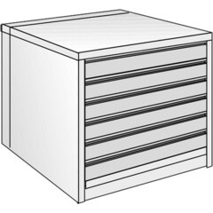 Just Normlicht System Cabinet 0B 12/9 (19.7 x 27.6