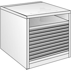 Just Normlicht System Cabinet 0B 12/10 (19.7 x 27.6