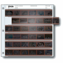 Print File Archival Storage Page for Negatives, 35mm, 6-Strips of 6-Frames (Hanger or Binder) - 25 Packs