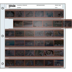 Print File Archival Storage Page for Negatives, 35mm, 6-Strips of 6-Frames (Hanger or Binder) - 100 Pack