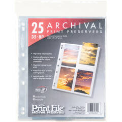 Print File 35-8P Archival Storage Page for 8 Prints (3.5 x 5