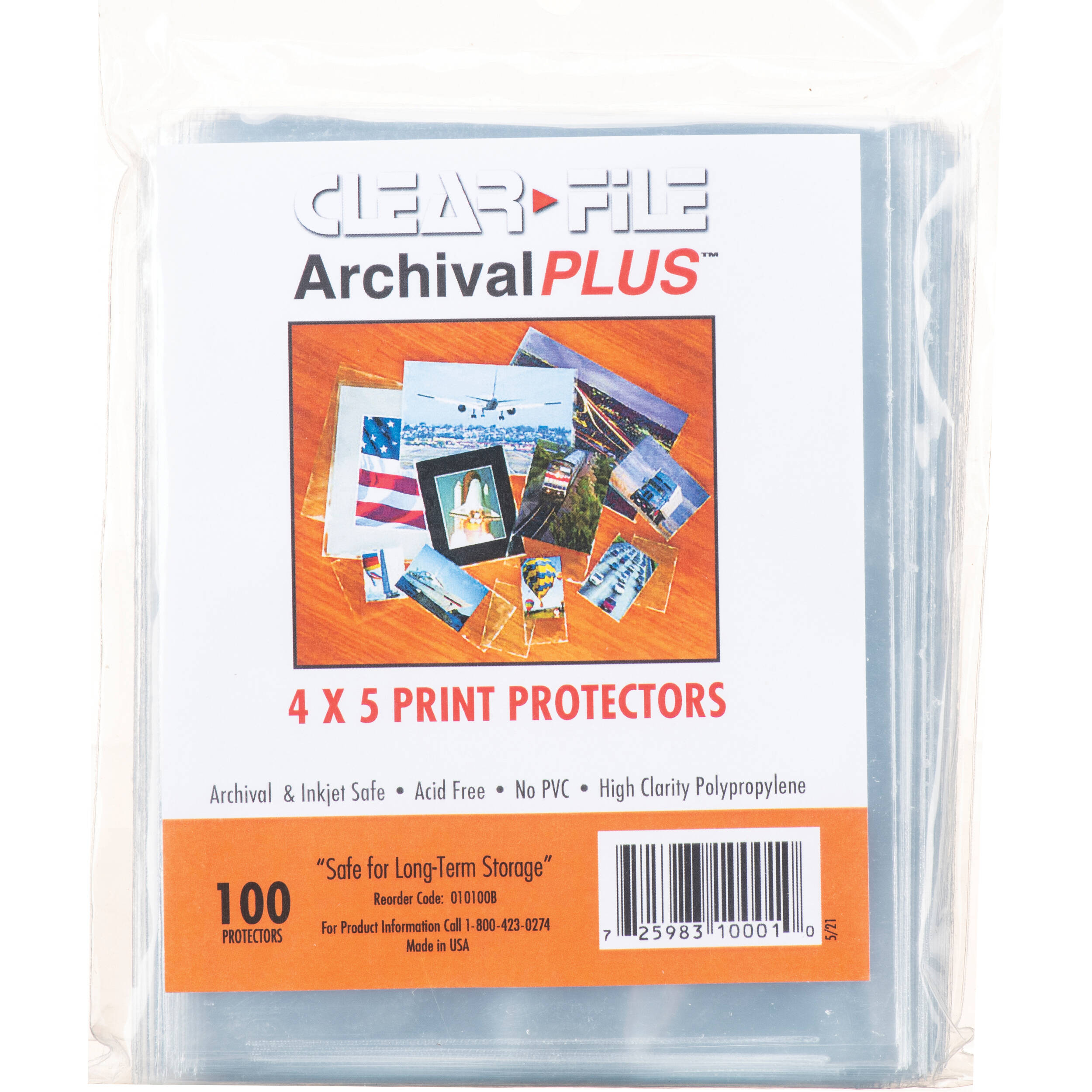ClearFile Print Protector (4 x 5, 100-Pack)