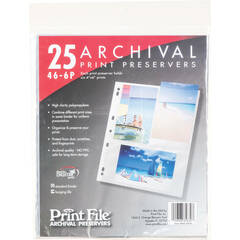 Print File 46-6P Archival Storage Page for 6 Prints (4 x 6