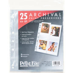 Print File 44-8P Archival Storage Page for 8 Prints (4 x 4.5