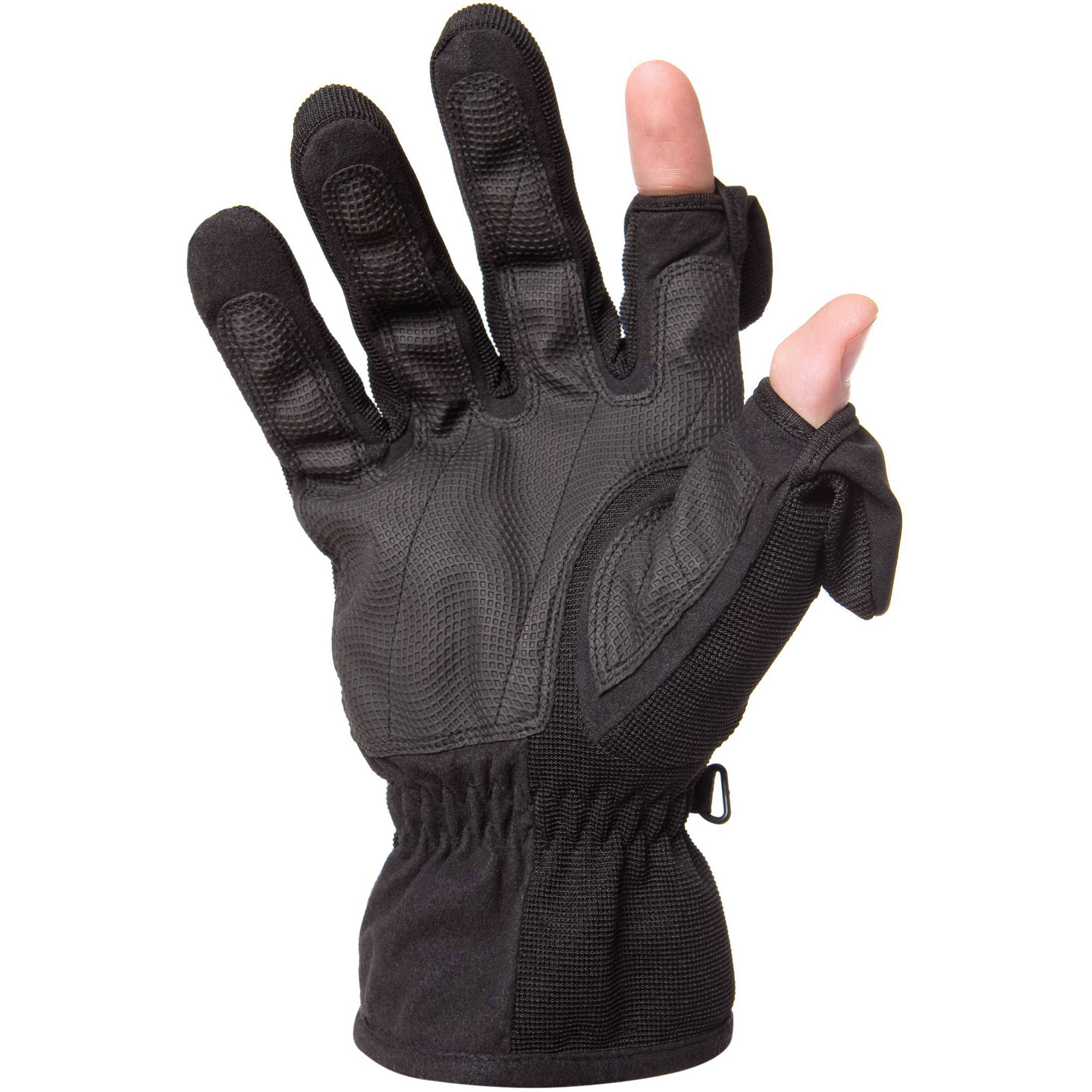 Freehands Mens Stretch Thinsulate Gloves (Large, Black)