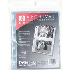 Print File 57-4P Archival Storage Page for 4 Prints (5 x 7