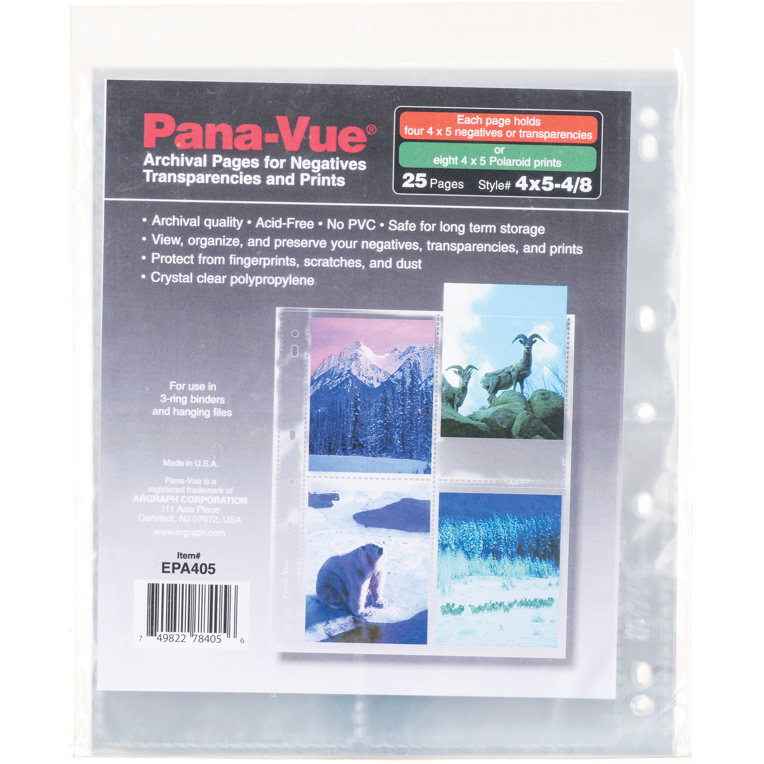 Pana-Vue 4x5 Archival Negative Page 25 Pages)