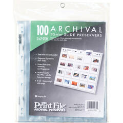 Print File Archival Storage Page for Slides, 35mm (2x2