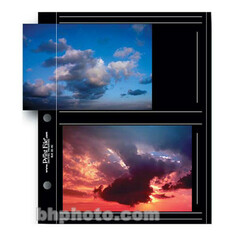 Print File Premium Series-C Archival Album Page with Black Background - Holds Four 3.5 x 5