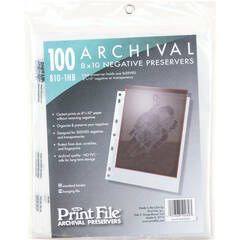 Print File Archival Storage Page for Negatives, 8x10