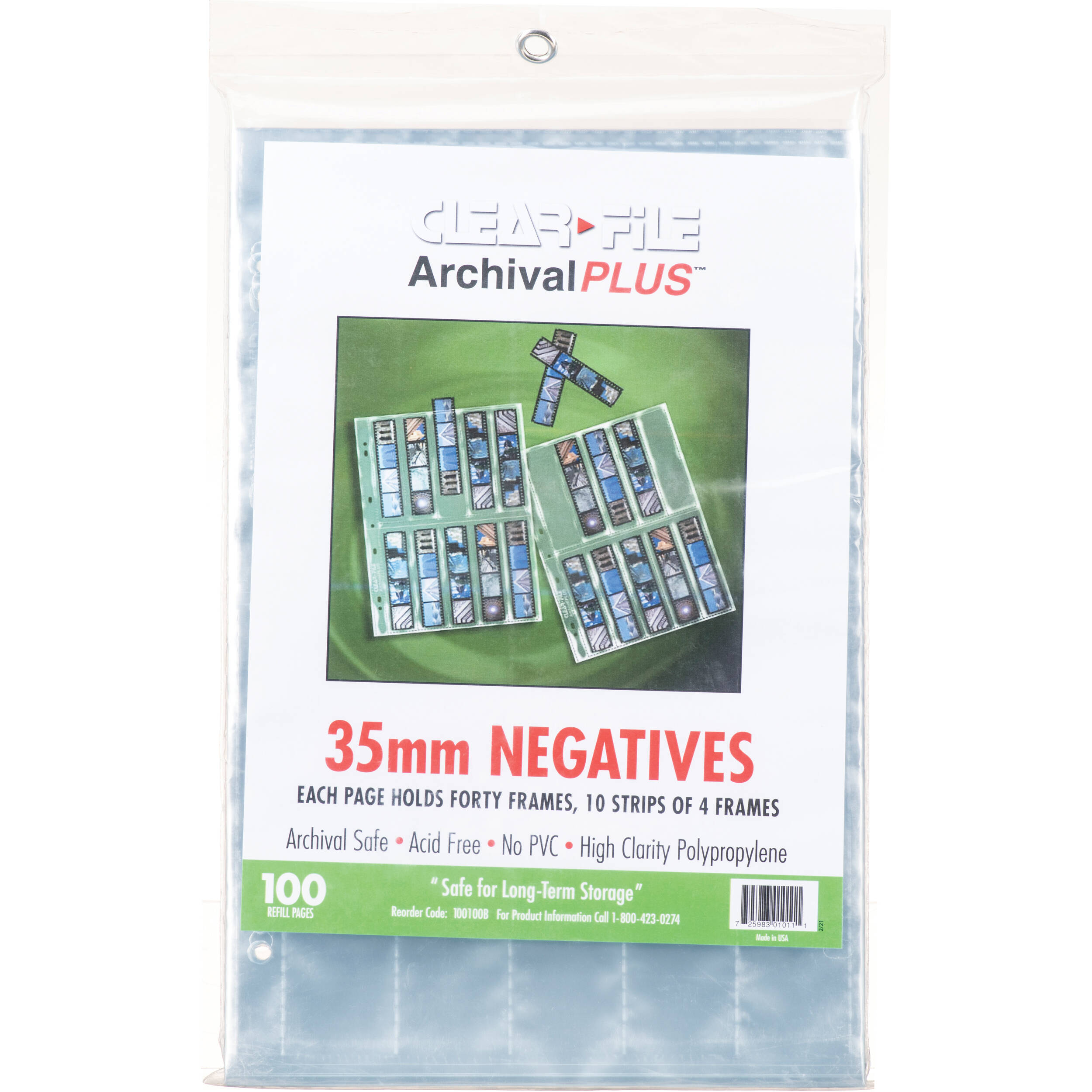 ClearFile Archival Plus Negative Page (100 Pack)