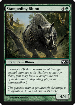 Stampeding Rhino - Foil