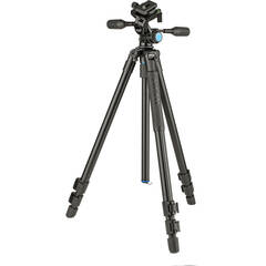 Slik Pro AL-523-3WFC Aluminum 3-Section Tripod with Arca-Type 3-Way Pan-Tilt Head