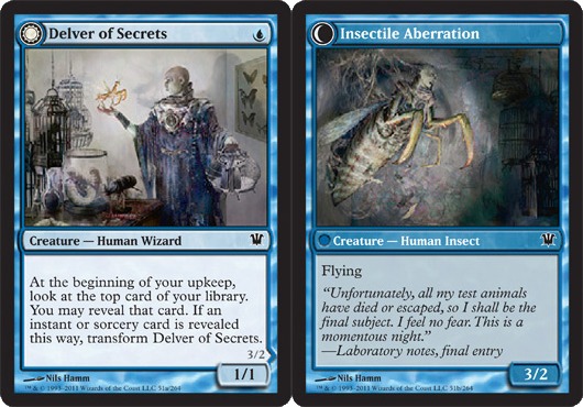 Delver of Secrets // Insectile Aberration - Foil Magic mtg Heavy