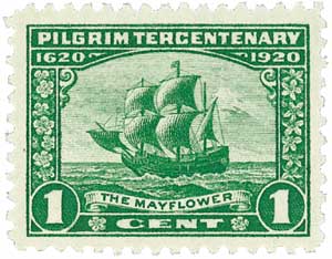 #548 – 1920 1c Pilgrim Tercentenary: The Mayflower