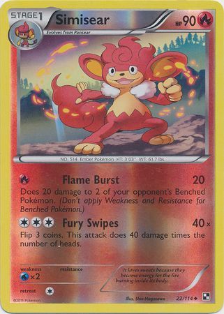 Simisear - 22/114 - Uncommon - Reverse Holo