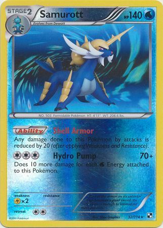 Samurott - 32/114 - Holo Rare - Reverse Holo