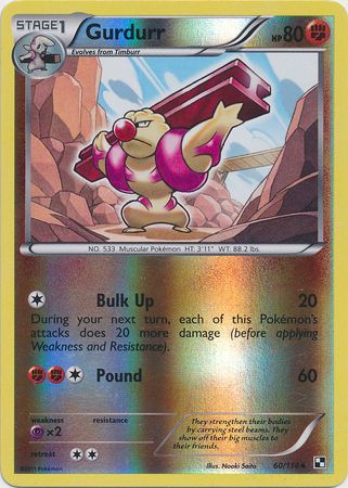 Gurdurr - 60/114 - Uncommon - Reverse Holo Gurdurr - 60/114 - Uncommon - Reverse Holo