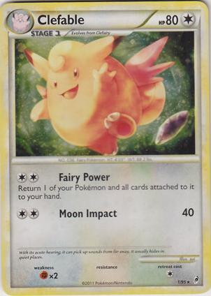 Clefable - 1/95 - Holo Rare - Reverse Holo