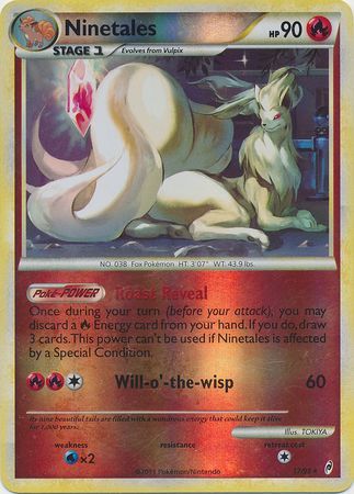 Ninetales - 17/95 - Rare - Reverse Holo