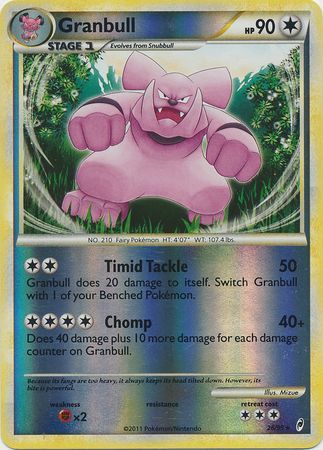 Granbull - 26/95 - Rare - Reverse Holo