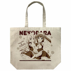 Nekopara Chocola & Vanilla Large Tote Bag /NATURAL