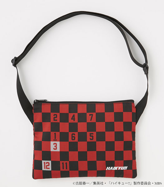 Haikyuu!! Checker Musette Bag RED Unisex FREE