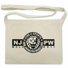New Japan Pro Wrestling Lion Mark Musette Bag /NATURAL