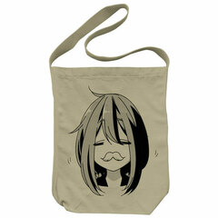 Yuru Camp Nadeshiko and Beard Shoulder Tote Bag /SAND KHAKI