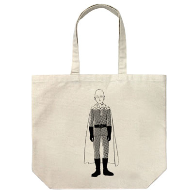 One-Punch Man - Saitama Large Tote Bag / NATURAL