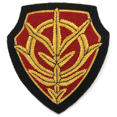 Mobile Suit Gundam - Embroidered Patch Brooch: Zeon Goldwork