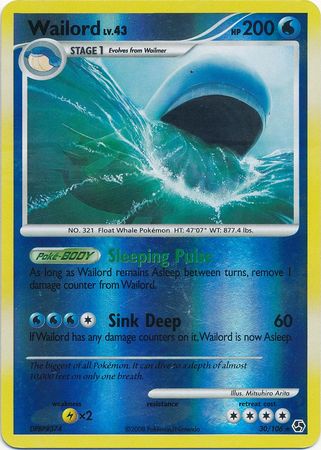 Wailord - 30/106 - Rare - Reverse Holo