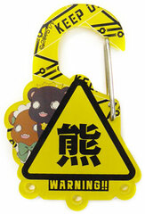 Yuri Kuma Arashi - Full Color Acrylic Carabiner: Bear Warning