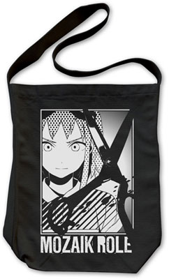 Megpoid - Mosaic Roll Shoulder Tote Bag/ Black