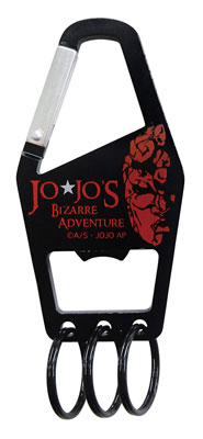JoJos Bizarre Adventure - Carabiner w/Bottle Opener (Stone Mask) Red