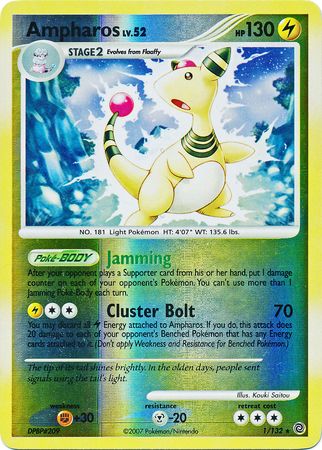Ampharos - 1/132 - Holo Rare - Reverse Holo