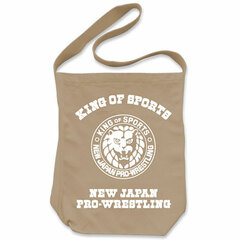 New Japan Pro-wrestling - Lion Logo Shoulder Tote Bag/ Sand Khaki